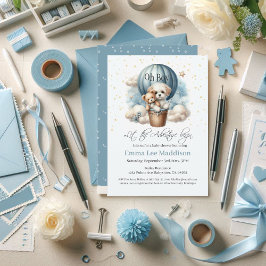 Convite Oh Boy Adventure Chá de fraldas Puppy Hot Air Ball