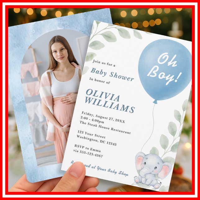 Convite Oh Boy Baby Shower (Criador carregado)