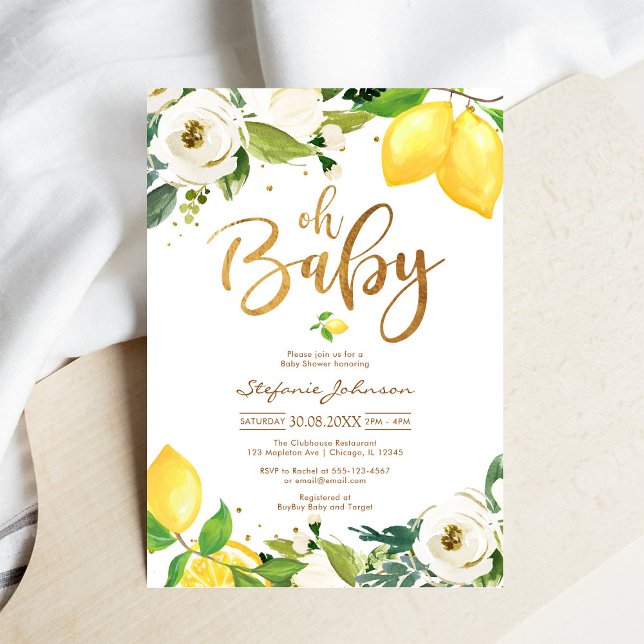 Convite Oh Boy Baby Shower Invitation (Criador carregado)