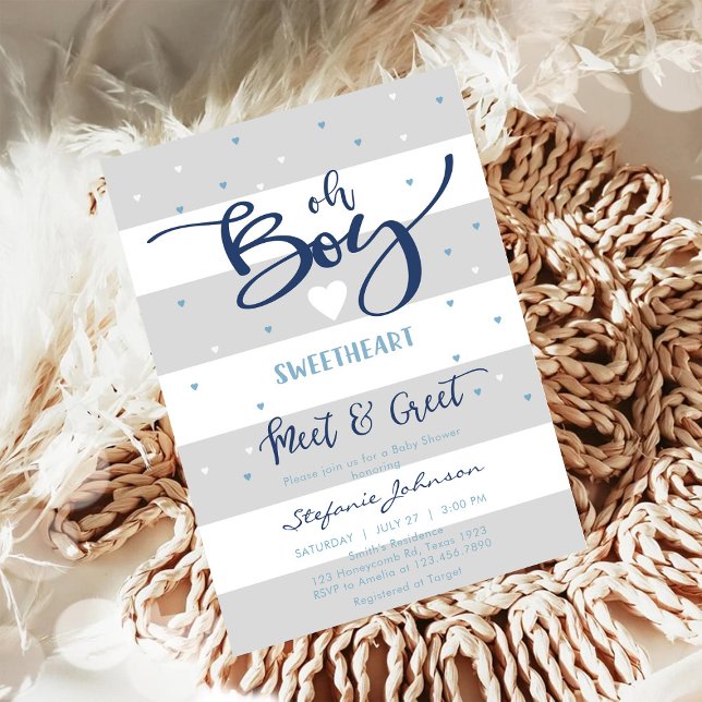 Convite Oh Boy Baby Shower Invitation (Criador carregado)