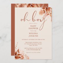 Oh Boy Floral Chá de fraldas de outono