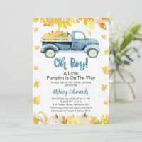 Oh Boy Foliage Little Pumpkin Truck Chá de fraldas