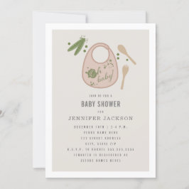 Convite Oh, Chá de fraldas de Garota Rosa-Rosa-Rosa-Bife-R