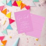 Convite oh chá de fraldas guião brilhante rosa elegante<br><div class="desc">oh,  chá de fraldas de design moderno cerise brilhante cor-de-rosa,  convite de festas elegante.</div>