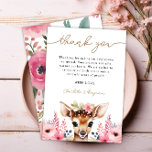 Convite Oh Deer Cute Baby Shower Thank You Card<br><div class="desc">Oh Deer Cute Baby Shower Thank You Card</div>