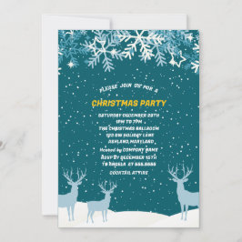 Convite Oh Deer Woodland Animal Festa de Natal
