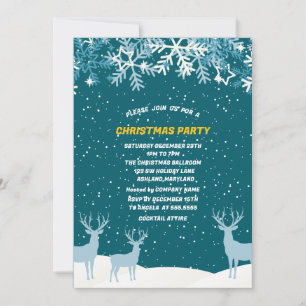 Convite Oh Deer Woodland Animal Festa de Natal