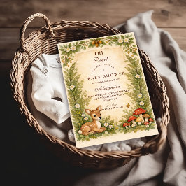 Convite Oh Deer Woodland Baby Shower
