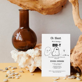 Convite Oh Ficha temos um chá de fraldas de halloween