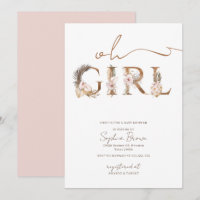 Oh Girl Boho Tropical Flowers Chá de fraldas