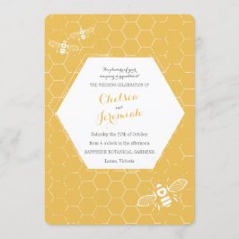 Convite Oh Honey Bee Yellow Custom Wedding