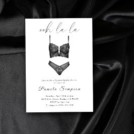 Convite Oh la la Lingerie Noivado Sutiã de Renda