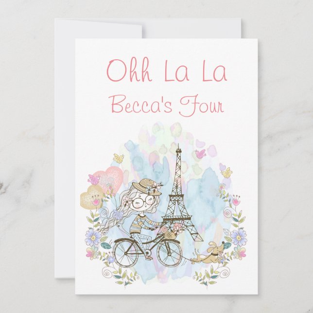 Convite Oh La Parisiense (Frente)