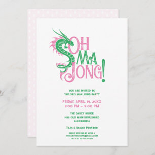 Convite Oh Mah Jong!   Mah-Jongg