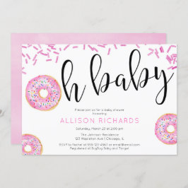 Convite Oh menina Rosquinha chá de fraldas