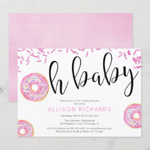 Convite Oh menina Rosquinha chá de fraldas