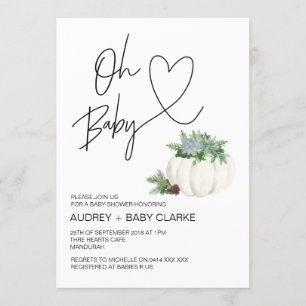 Convite Oh, Menino Gênero Neutro Chá Queda de Ação de Graç