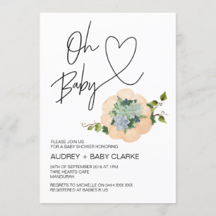 Convite Oh, Menino Gênero Neutro Chá Queda de Ação de Graç