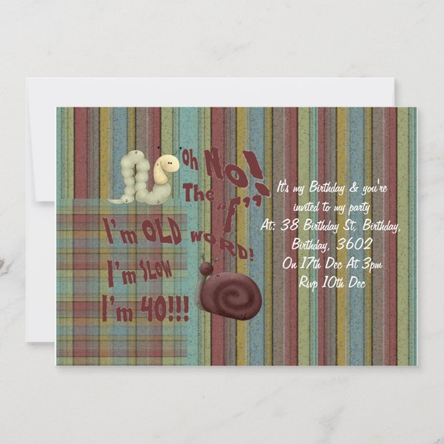 Convite Oh Não, A Palavra "F" (Frente)