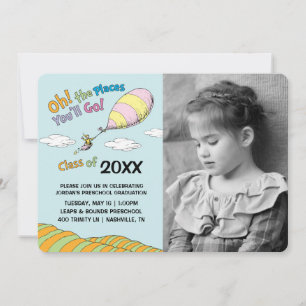 Convite Oh, os lugares onde você vai!Anúncio de graduaç