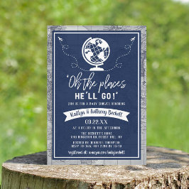 Convite "Oh, Os Lugares Que Ele Vai!" Chá de fraldas de Ma