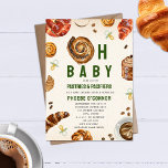 Convite Oh, Peixes Bebês   Chá de fraldas Neutro Pacificad<br><div class="desc">Tema de brunch de chá de fraldas de Pastries & Pacificadores com Ilustração de uma massa incorporada à design com ilustrações de pacificador,  café e massa por toda parte.</div>