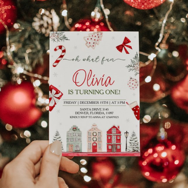 Convite Oh, Que Belo aniversário de Natal (Criador carregado)