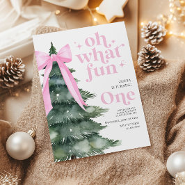 Convite Oh Que Diversão Árvore de Natal 1º Aniversário