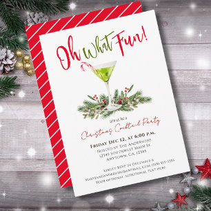 Convite Oh Que Diversão Festa de Natal Coquetel Martini