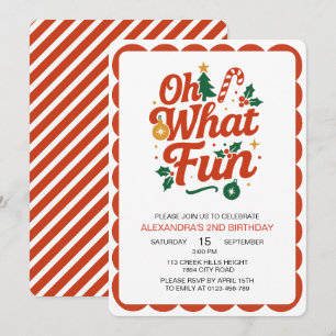 Convite Oh, Que Divertido Aniversário De Natal