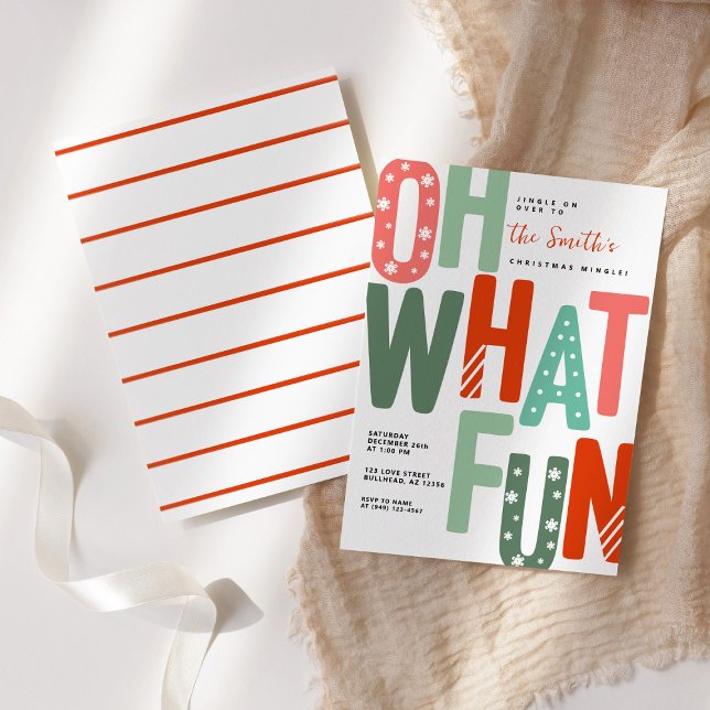 Convite Oh, Que Feriado de Natal Colorido (Criador carregado)