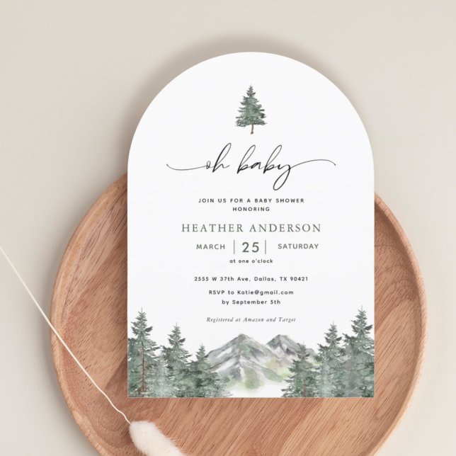 Convite Oh Querida Wild Um Chá de fraldas De Montanha (Criador carregado)