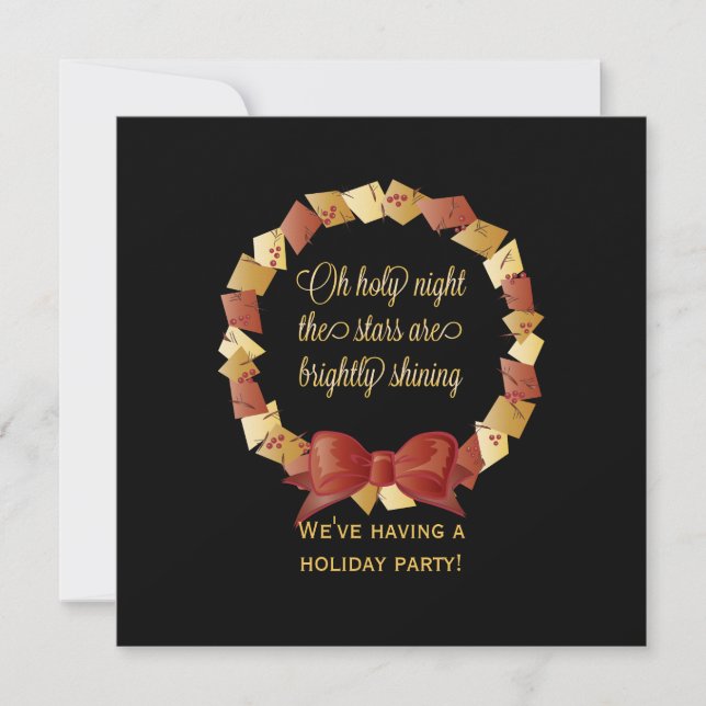 Convite Oh, Santa Noite, Lyrics Design (Frente)