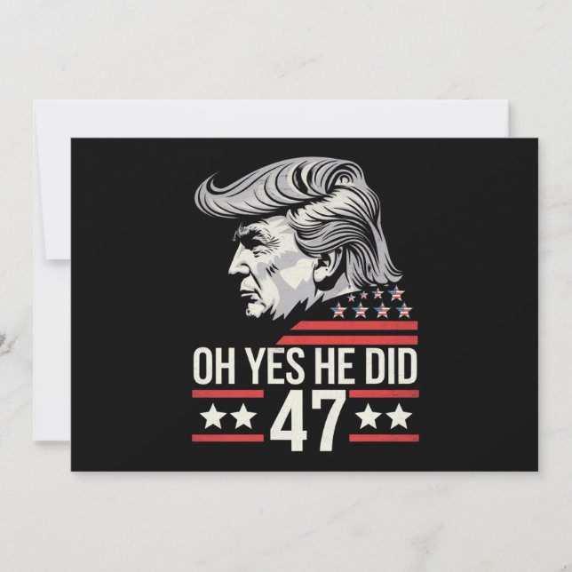 Convite Oh Sim Ele Fez 47 Trump 2024 (Frente)