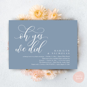 Convite Oh Sim, Nós Fizemos, Jantar e Festa de Casamento M