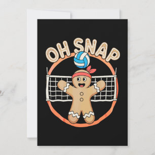 Convite Oh Snap Homem de Pão de Gengibre Natal Volei Xmas