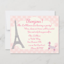 Convite Oh temático parisiense do La do la convida