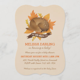 Convite "Oh veado!" Chá de fraldas de Queda de Woodland