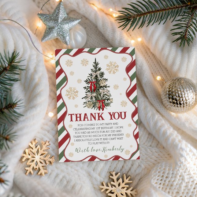 Convite Oh What Fun Birthday Thank You Card (Criador carregado)