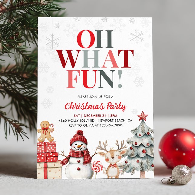 Convite Oh What Fun Winter Wonderland Christmas Party (Criador carregado)
