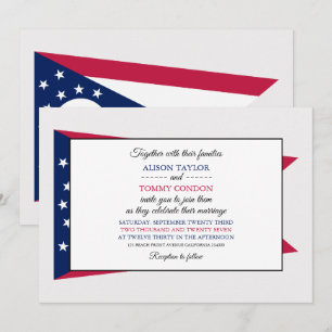 Convite Ohioan Flag, Flag of Ohio Wedding
