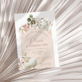 Convite Oink Cluck Baa Moo Barnyard Birthday