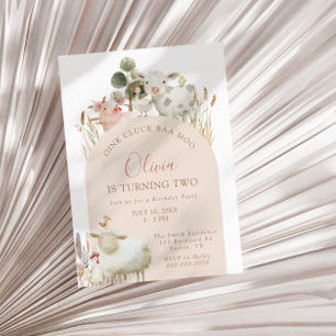 Convite Oink Cluck Baa Moo Barnyard Birthday