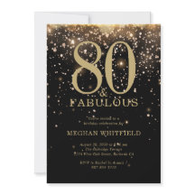 Oitenta Dourado e Fabuloso Aniversário de 80 anos