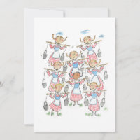 Oito Empregadas a Ordenar