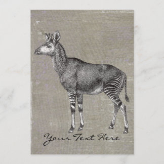 Convite Okapi do vintage