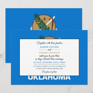 Convite Oklahoman Flag, Flag of Oklahoma Wedding