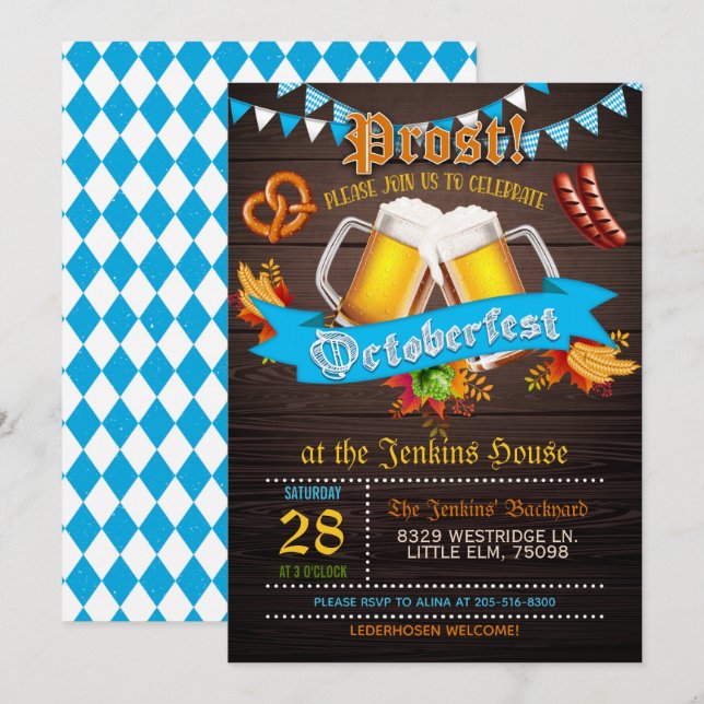 Convite Oktoberfest (Frente/Verso)