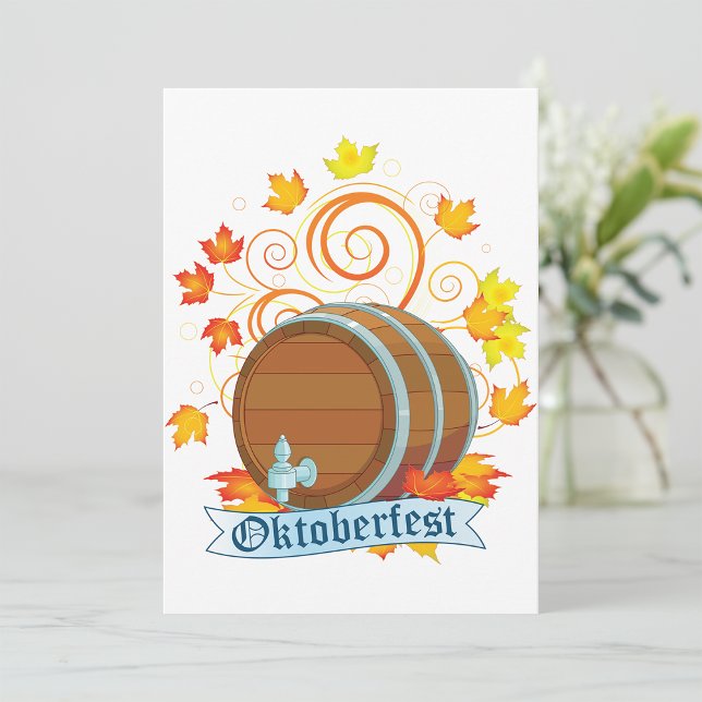 Convite Oktoberfest Barrel Invtions (Criador carregado)