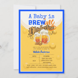 Convite Oktoberfest Chá de fraldas Baby is Breing BEER PRE